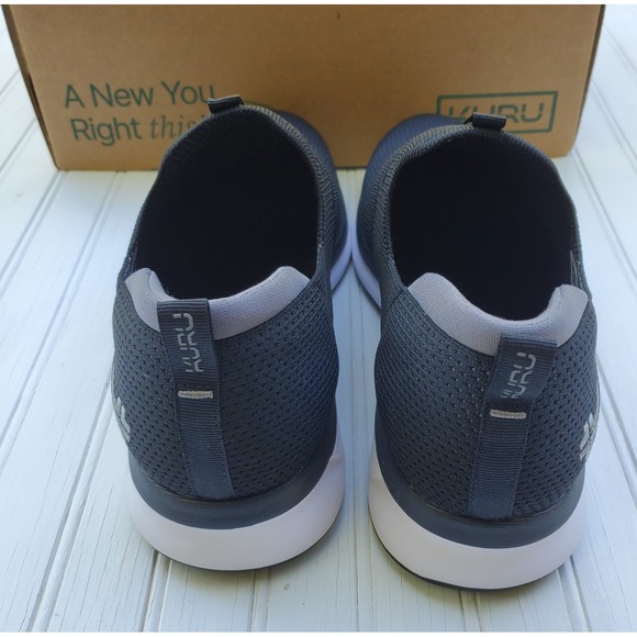 NIB Kuru Atom Slip-On Mens 12.5 Black White Athletic Walking Shoes orthopedic main image 6